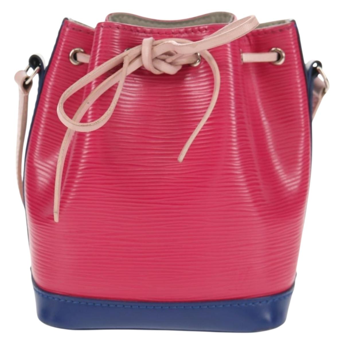 LOUIS VUITTON Epi Nano Noe Shoulder Bag Pink Blue Red M42502 LV Auth 142968V