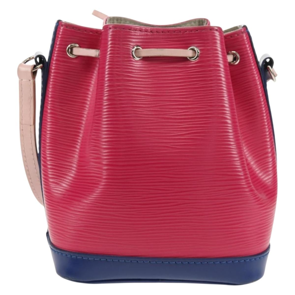 LOUIS VUITTON Epi Nano Noe Shoulder Bag Pink Blue Red M42502 LV Auth 142968V