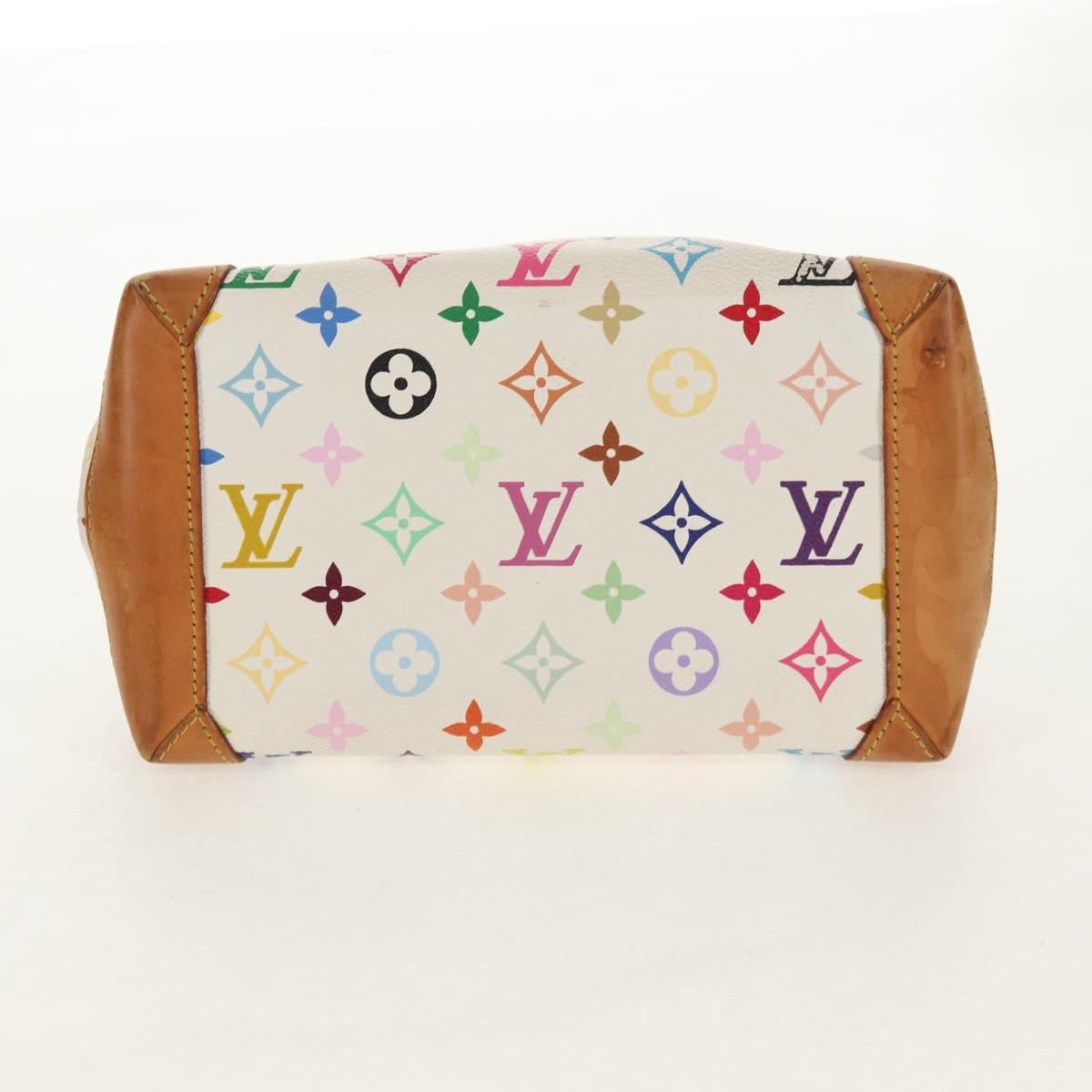 LOUIS VUITTON Monogram Multicolor Audra Hand Bag White M40047 LV Auth 142970