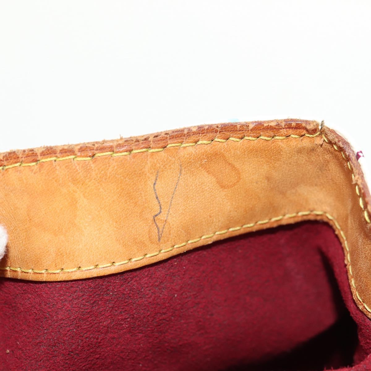 LOUIS VUITTON Monogram Multicolor Audra Hand Bag White M40047 LV Auth 142970