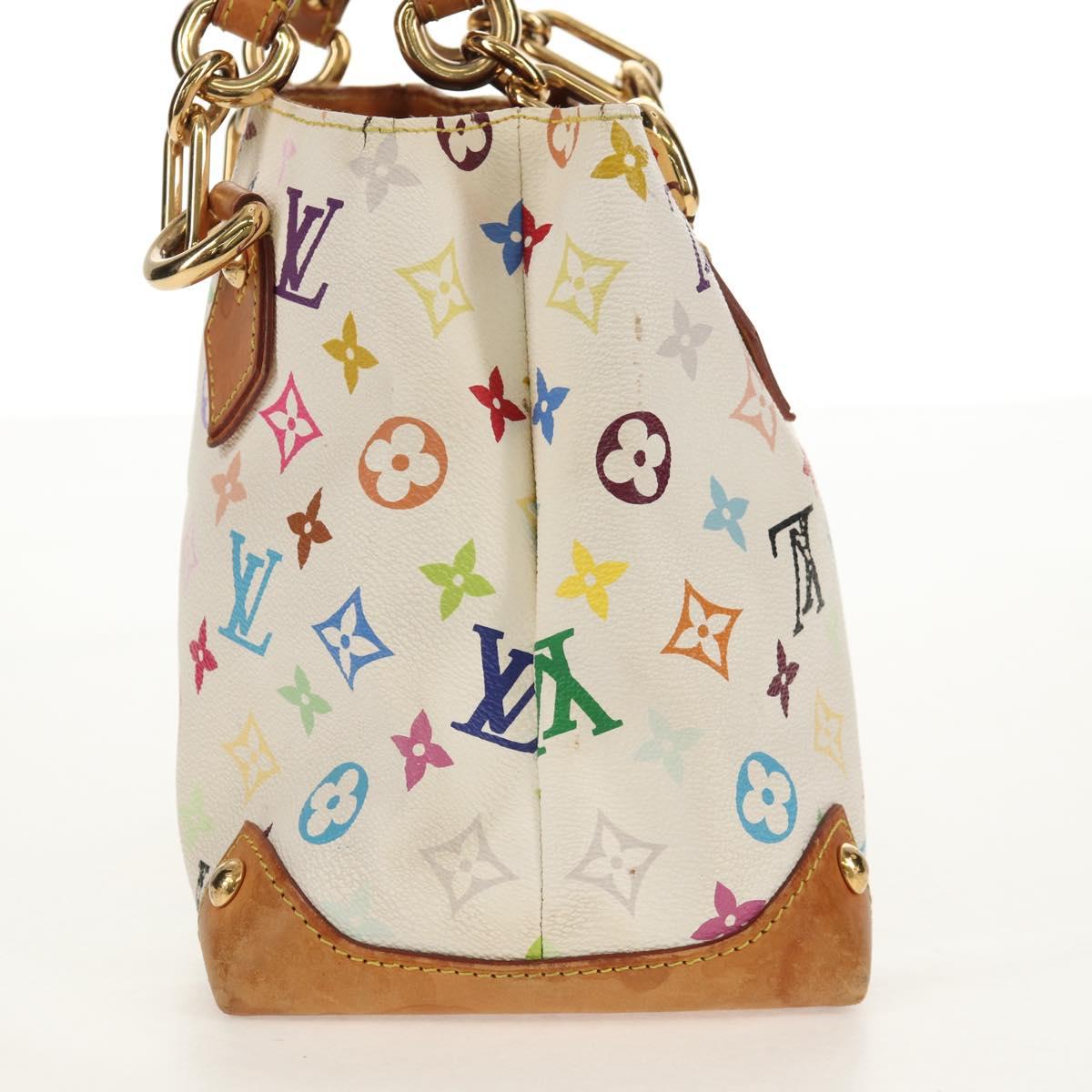 LOUIS VUITTON Monogram Multicolor Audra Hand Bag White M40047 LV Auth 142970