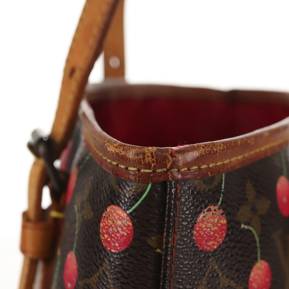 LOUIS VUITTON Monogram Cherry Bucket PM Shoulder Bag M95012 LV Auth 142971V