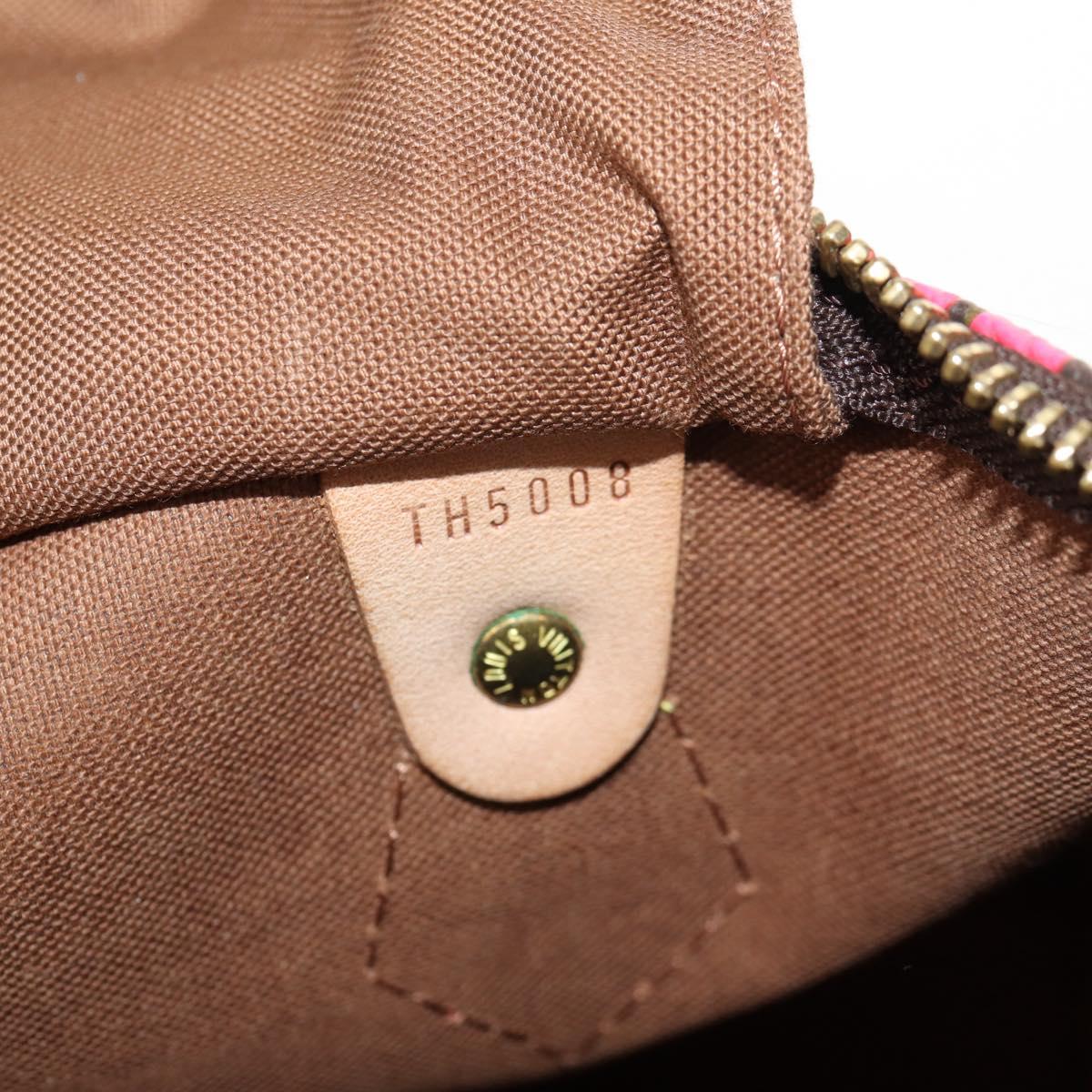 LOUIS VUITTON Monogram Graffiti Speedy 30 Hand Bag Pink M93704 LV Auth 142972V