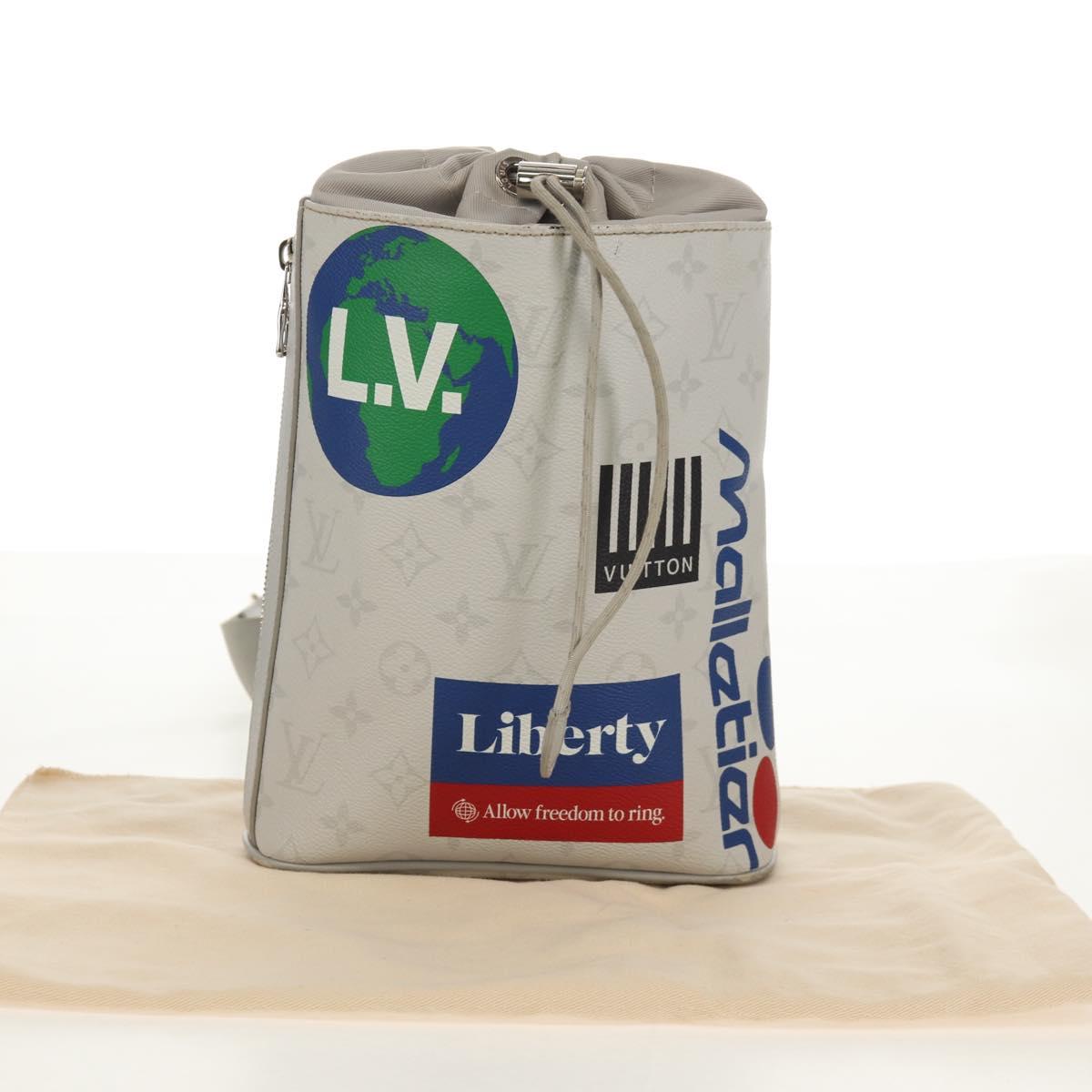 LOUIS VUITTON Monogram White Chalk Sling bag Bag Bron M44629 LV Auth 142973V