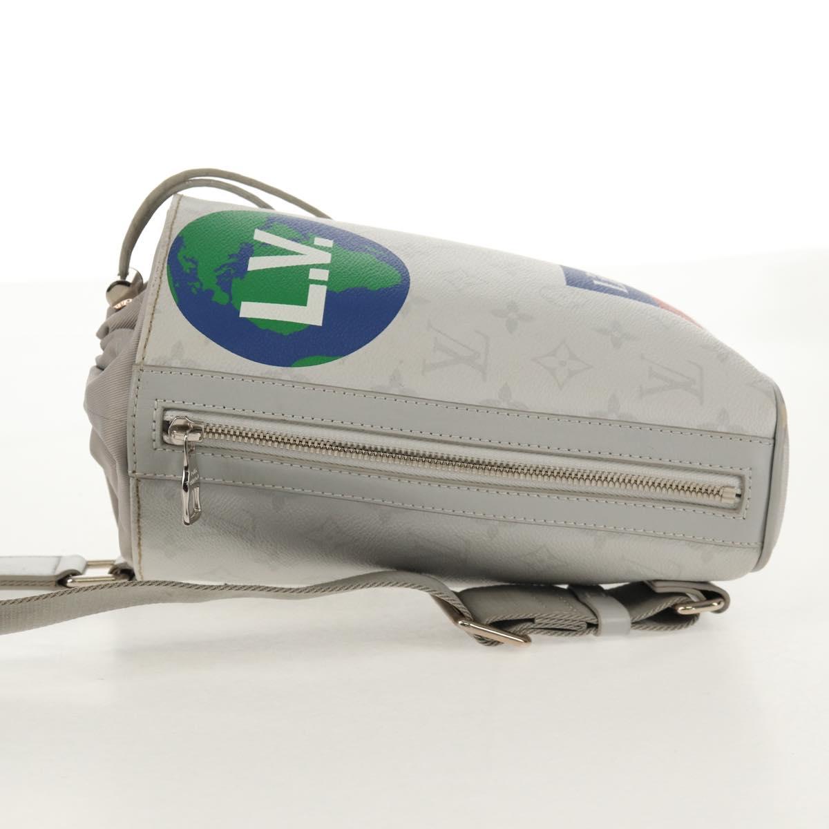LOUIS VUITTON Monogram White Chalk Sling bag Bag Bron M44629 LV Auth 142973V