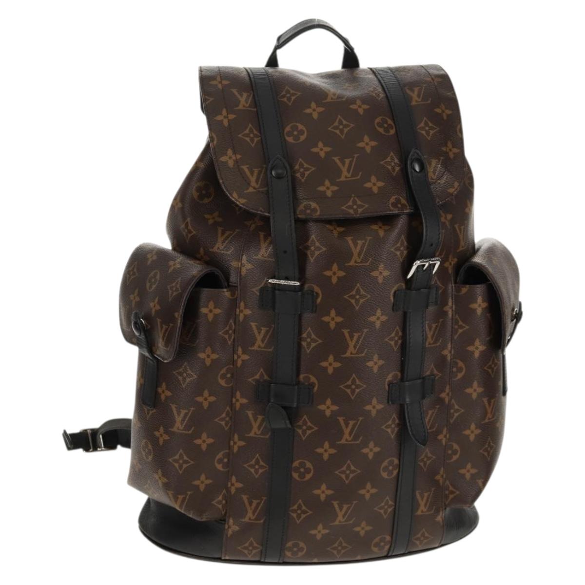 LOUIS VUITTON Monogram Macassar Christopher MM Backpack M43735 LV Auth 142974V