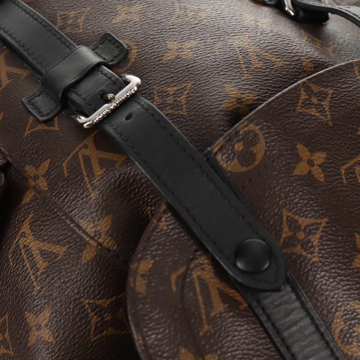 LOUIS VUITTON Monogram Macassar Christopher MM Backpack M43735 LV Auth 142974V