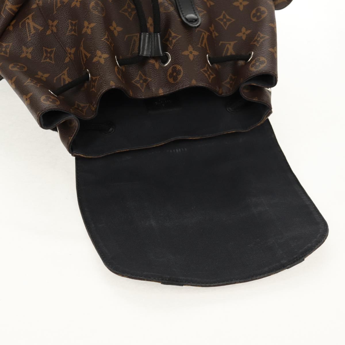 LOUIS VUITTON Monogram Macassar Christopher MM Backpack M43735 LV Auth 142974V