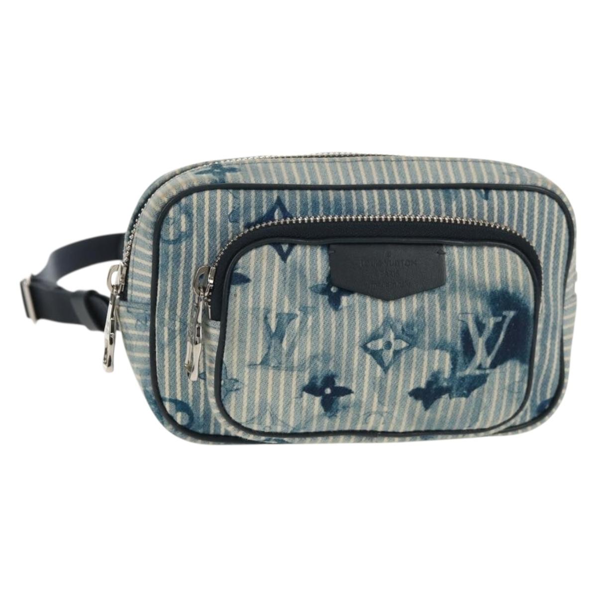 LOUIS VUITTON Monogram Watercolor Outdoor Pochette Bag Blue M80462 Auth 142975V