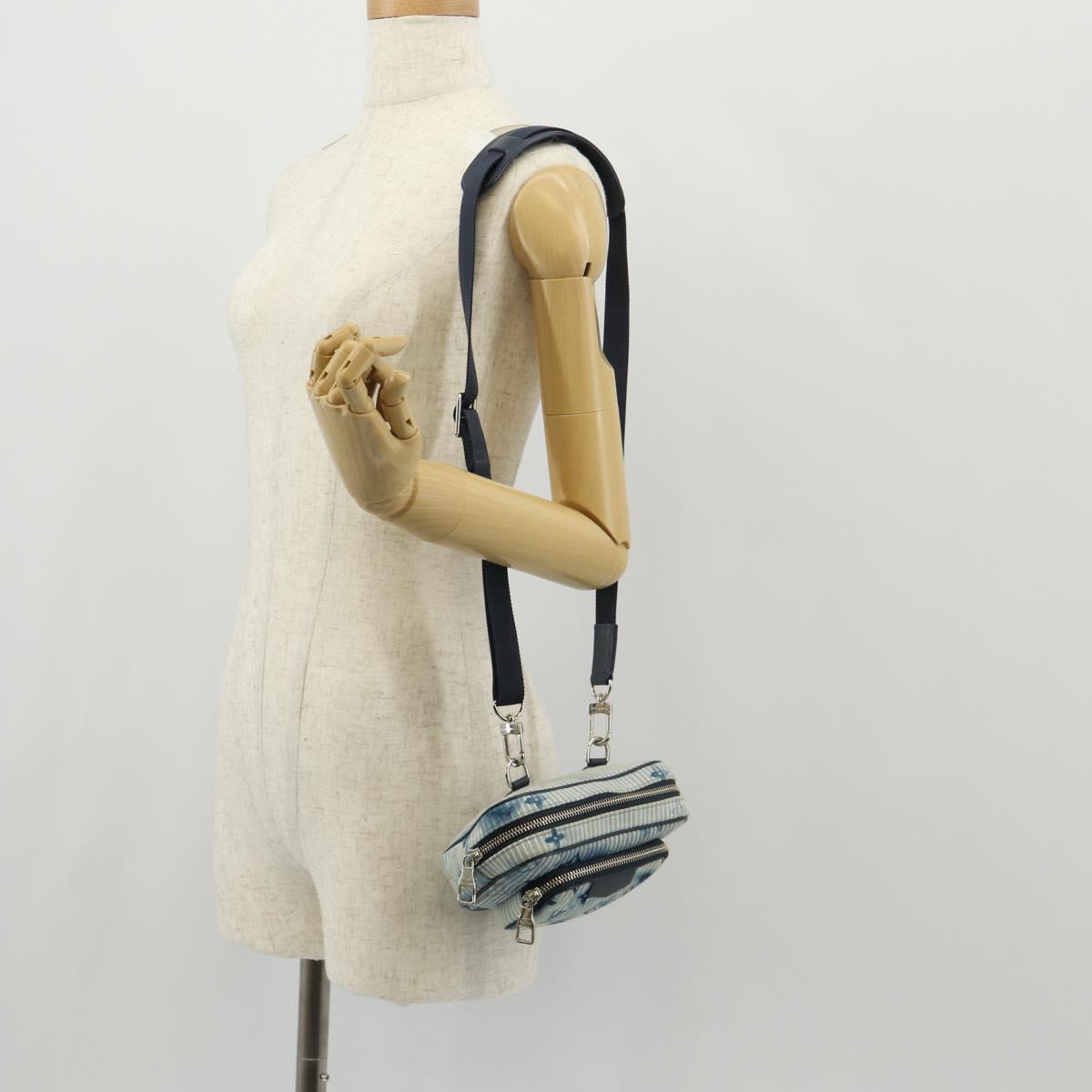 LOUIS VUITTON Monogram Watercolor Outdoor Pochette Bag Blue M80462 Auth 142975V