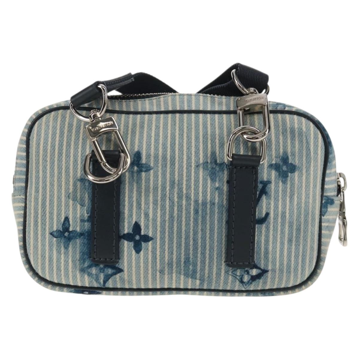 LOUIS VUITTON Monogram Watercolor Outdoor Pochette Bag Blue M80462 Auth 142975V