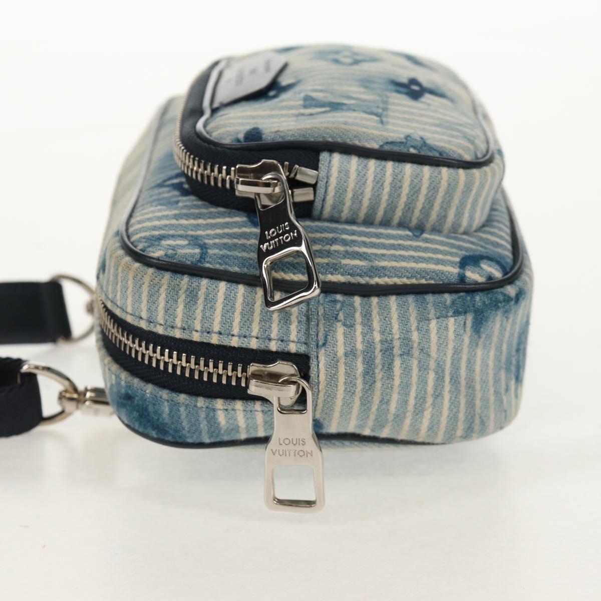 LOUIS VUITTON Monogram Watercolor Outdoor Pochette Bag Blue M80462 Auth 142975V
