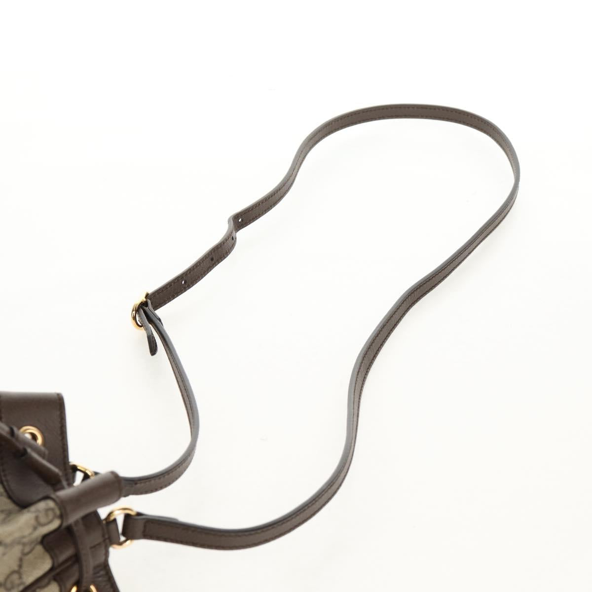 GUCCI GG Supreme Web Sherry Offdia Mini Bucket Bag PVC 550620 Auth 142976SAM