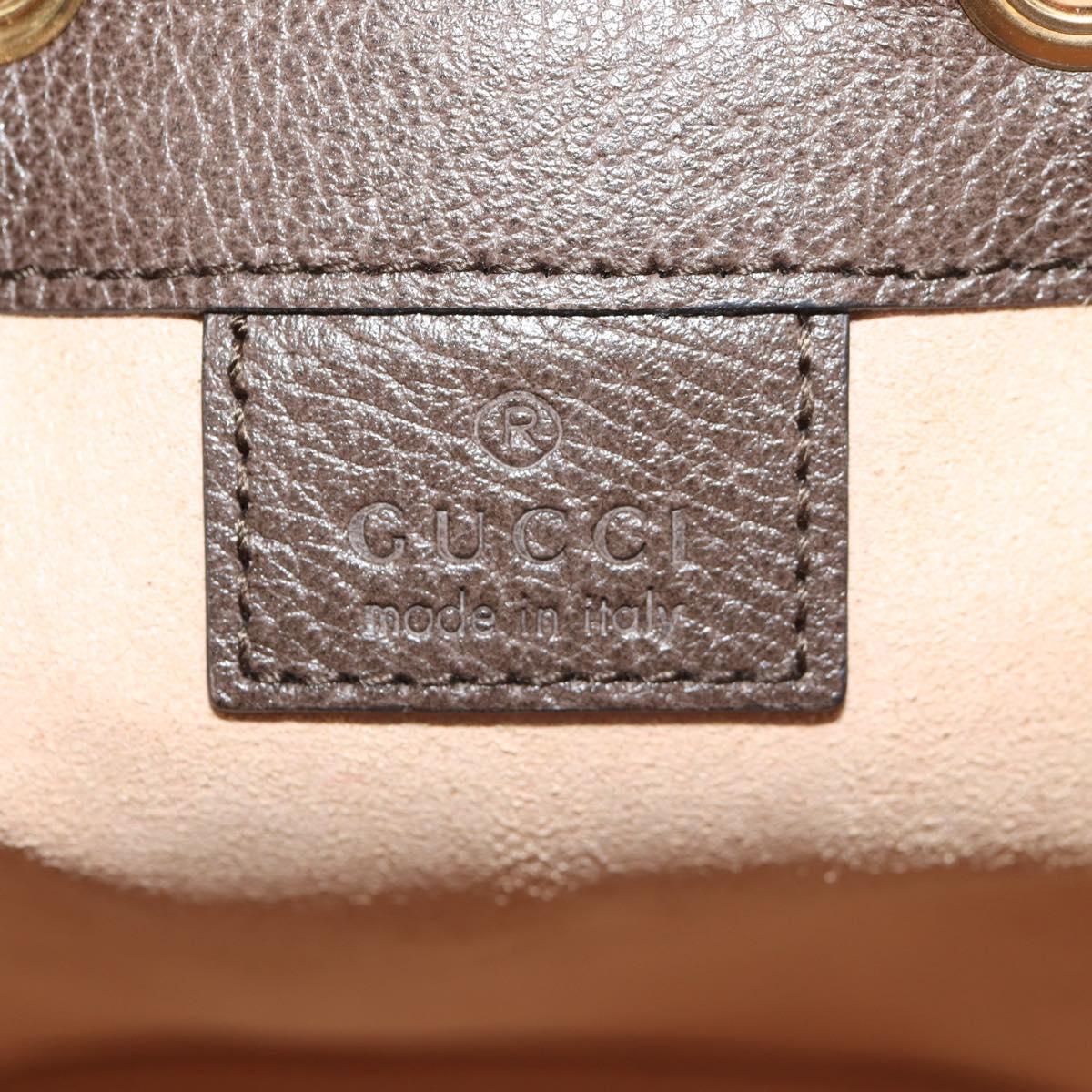 GUCCI GG Supreme Web Sherry Offdia Mini Bucket Bag PVC 550620 Auth 142976SAM