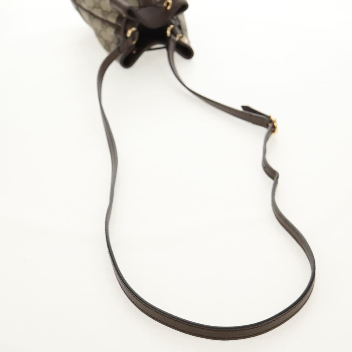 GUCCI GG Supreme Web Sherry Offdia Mini Bucket Bag PVC 550620 Auth 142976SAM