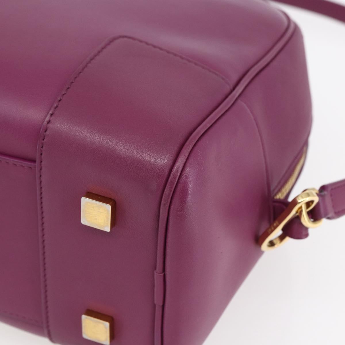 LOEWE Americana 28 Studio Ghibli Hand Bag Leather 2way Purple Auth 142978SAM