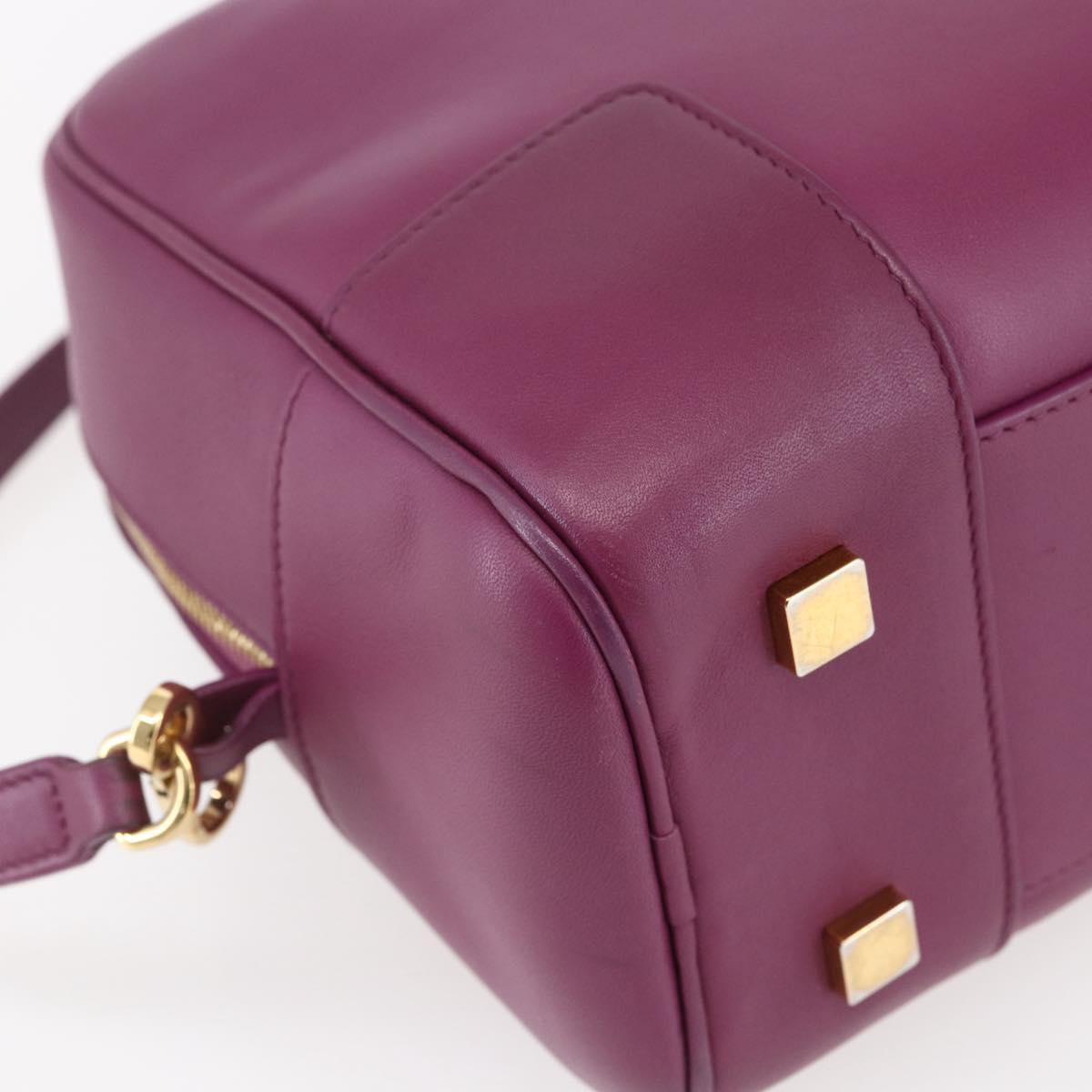 LOEWE Americana 28 Studio Ghibli Hand Bag Leather 2way Purple Auth 142978SAM