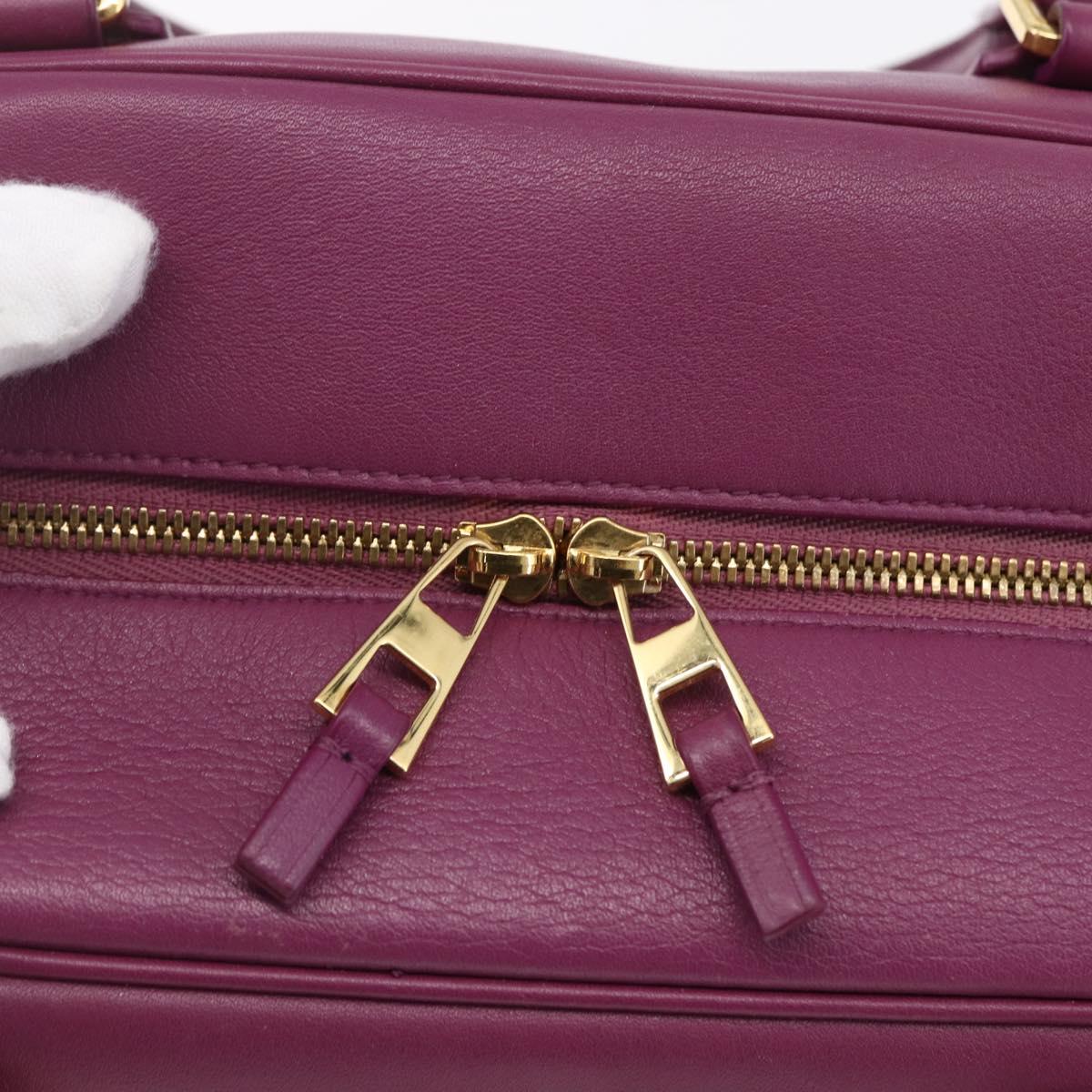 LOEWE Americana 28 Studio Ghibli Hand Bag Leather 2way Purple Auth 142978SAM