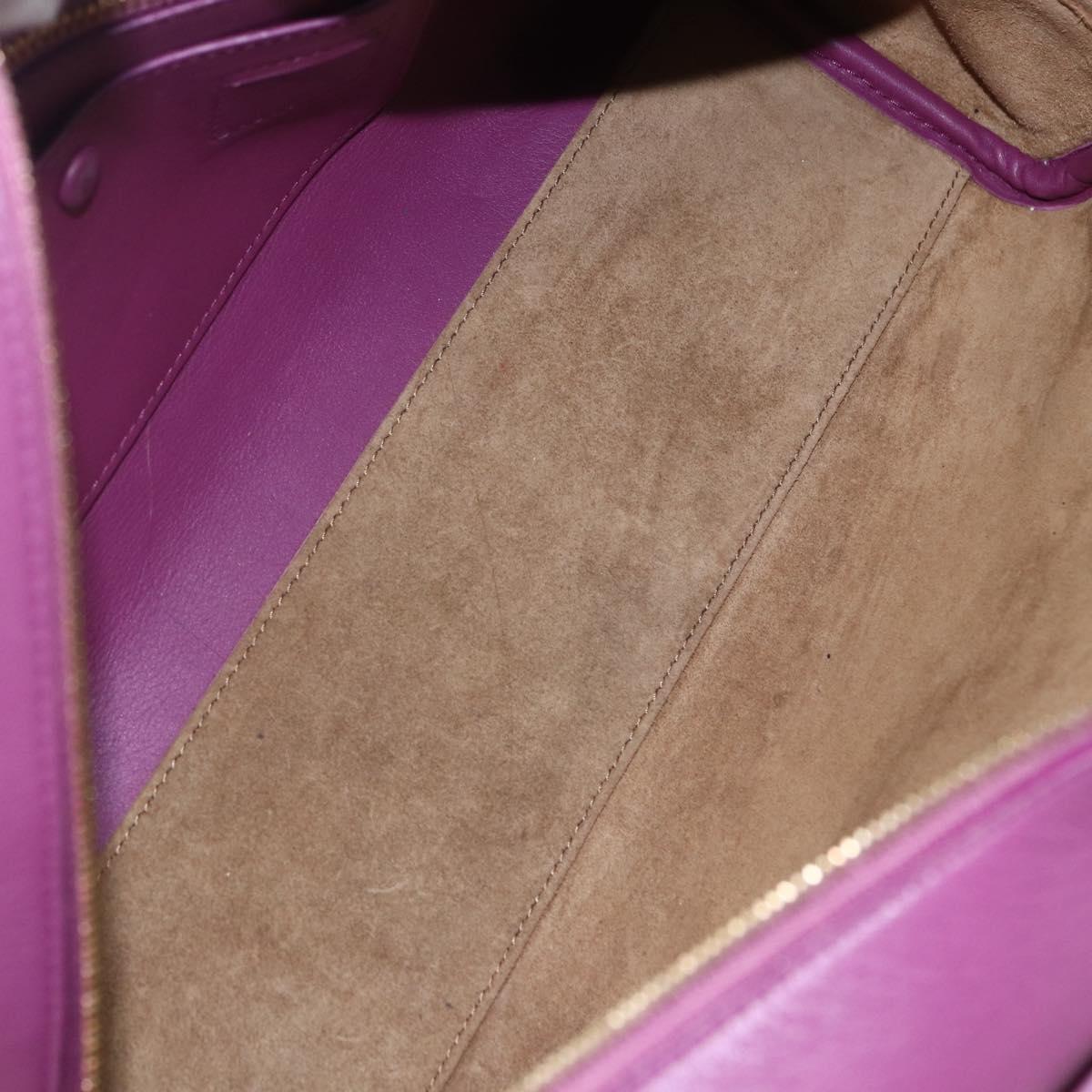 LOEWE Americana 28 Studio Ghibli Hand Bag Leather 2way Purple Auth 142978SAM