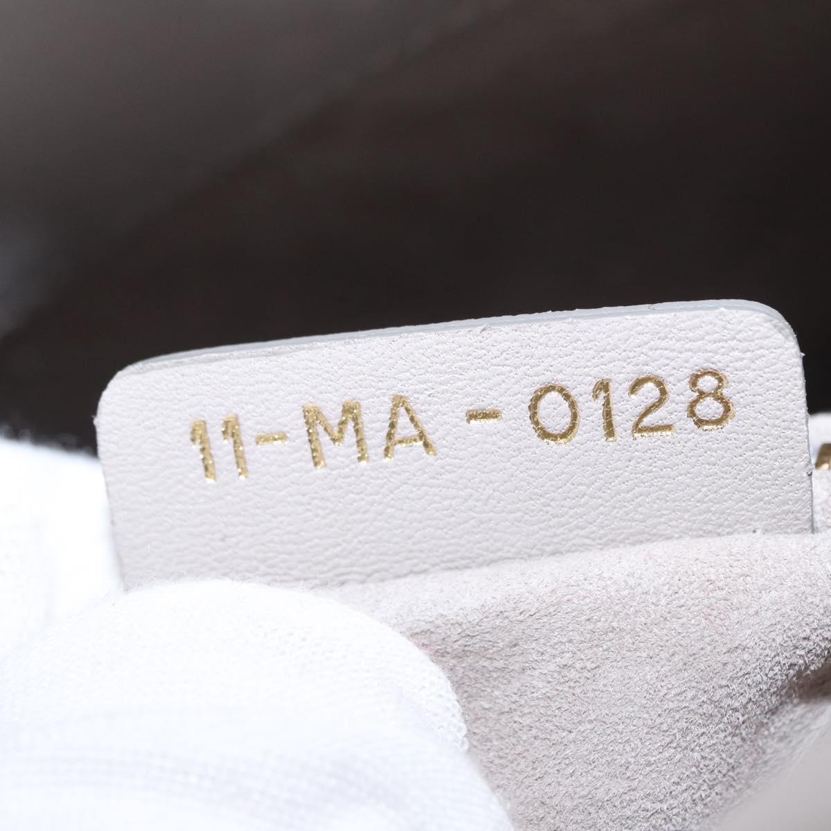 Christian Dior Lady Dior Beads Hand Bag Leather Multicolor Gold Auth 142981SM