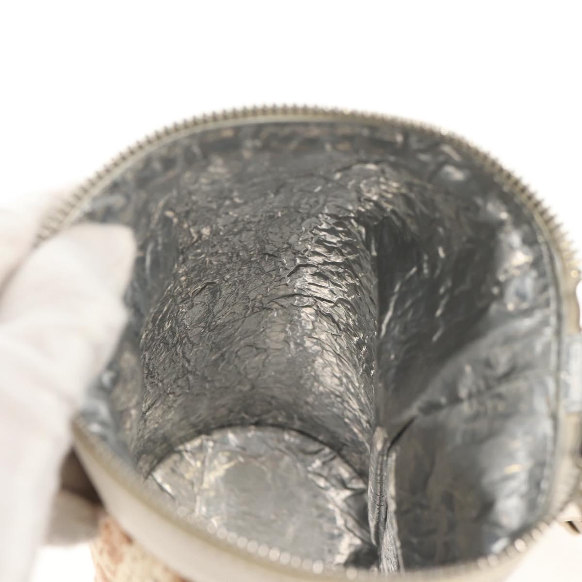 FENDI Zucca Canvas Bottle Holder Bag Straw 2way Silver Brown Auth 142983SAV