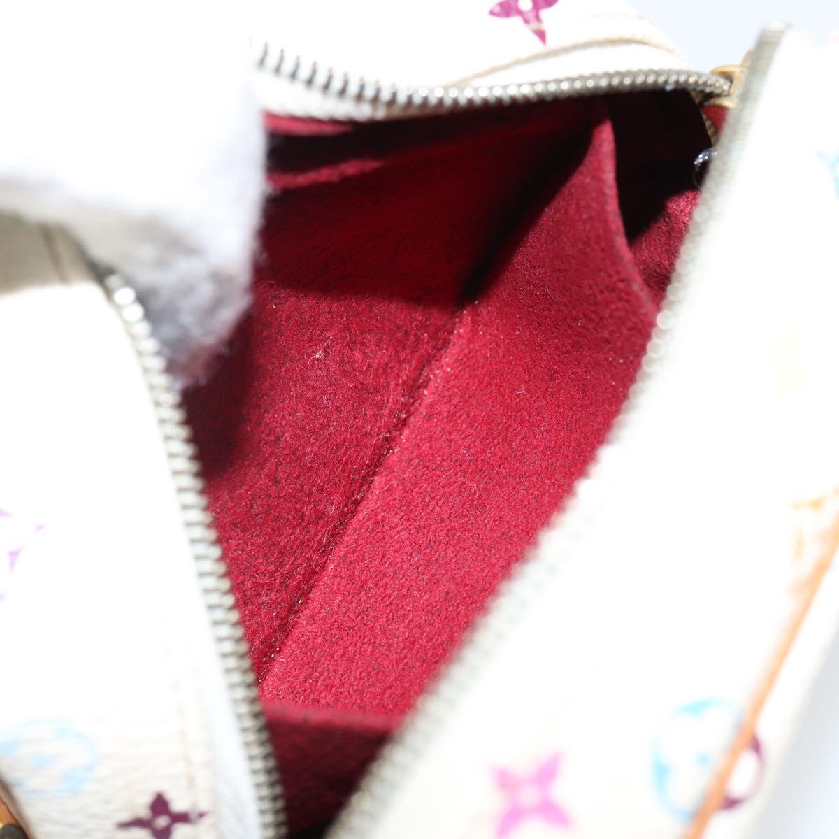 LOUIS VUITTON Monogram Multicolor Trousse Wapity Pouch White M58033 Auth 142993