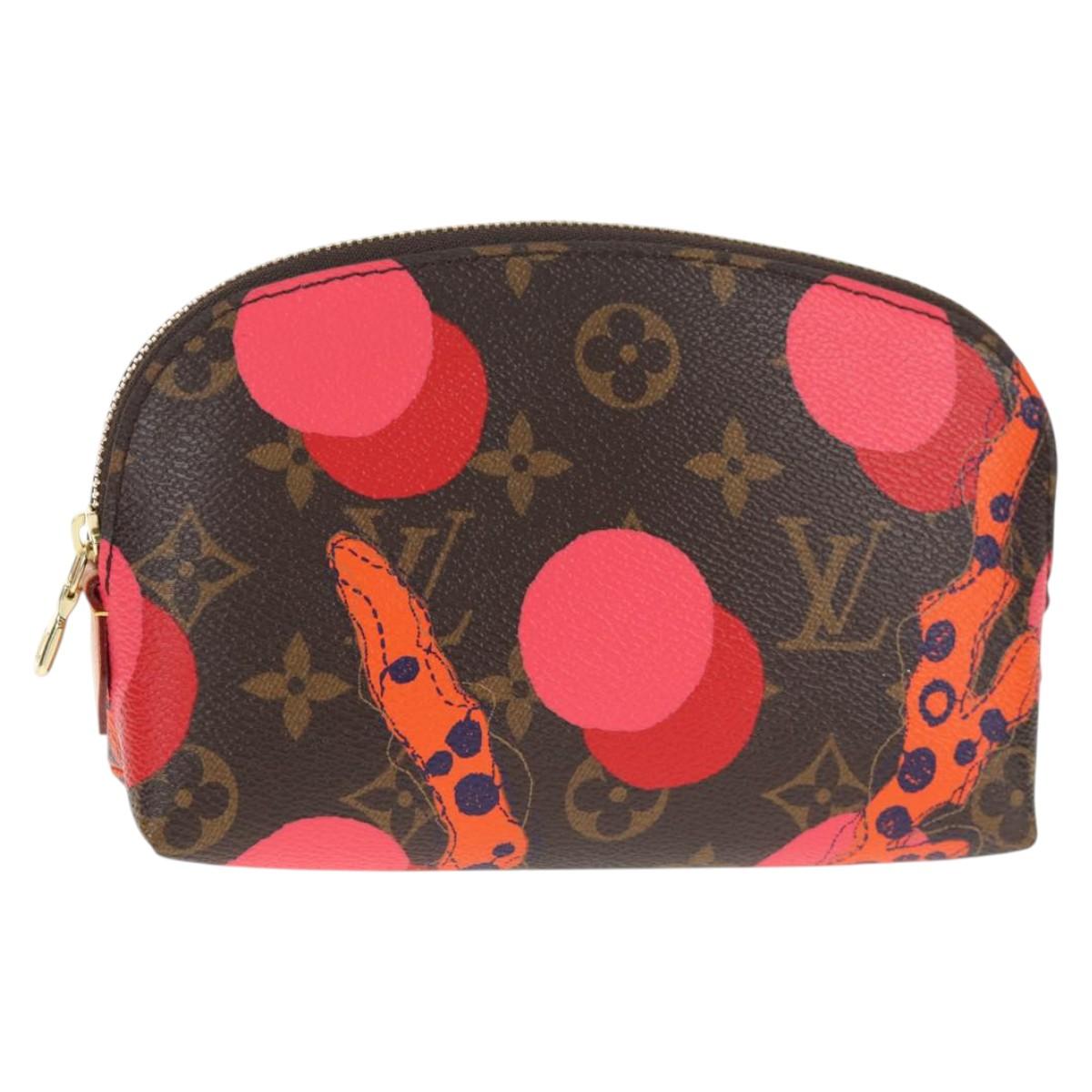 LOUIS VUITTON Monogram La Mage Pochette Cosmetic PM Red M50291 LV Auth 142994M