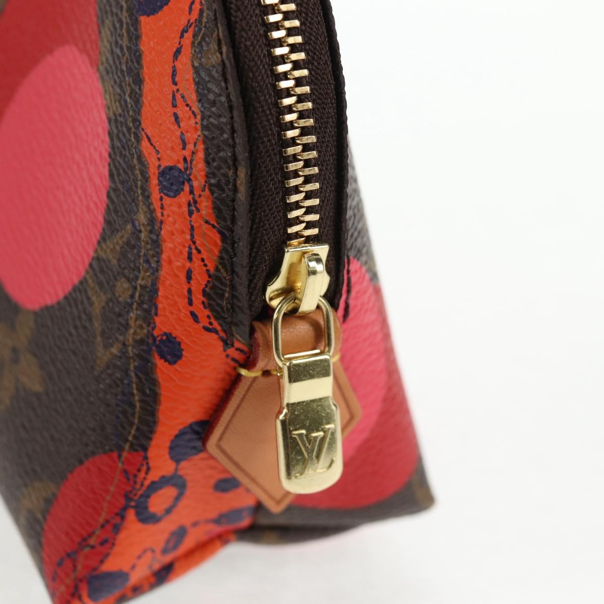 LOUIS VUITTON Monogram La Mage Pochette Cosmetic PM Red M50291 LV Auth 142994M