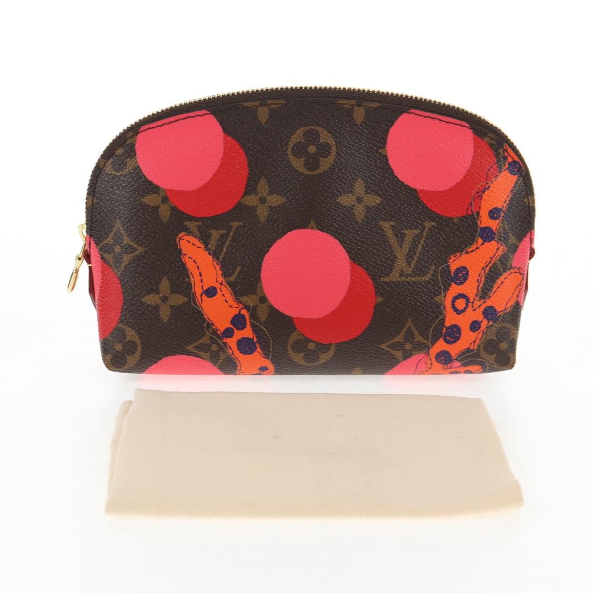 LOUIS VUITTON Monogram La Mage Pochette Cosmetic PM Red M50291 LV Auth 142994M