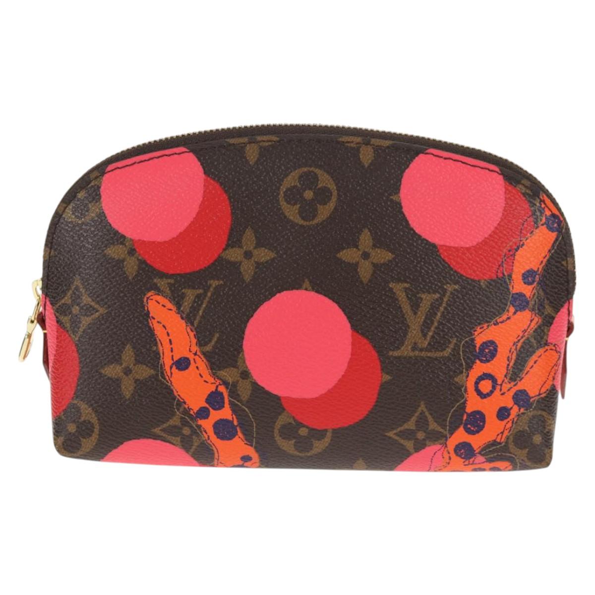LOUIS VUITTON Monogram La Mage Pochette Cosmetic PM Red M50291 LV Auth 142994M