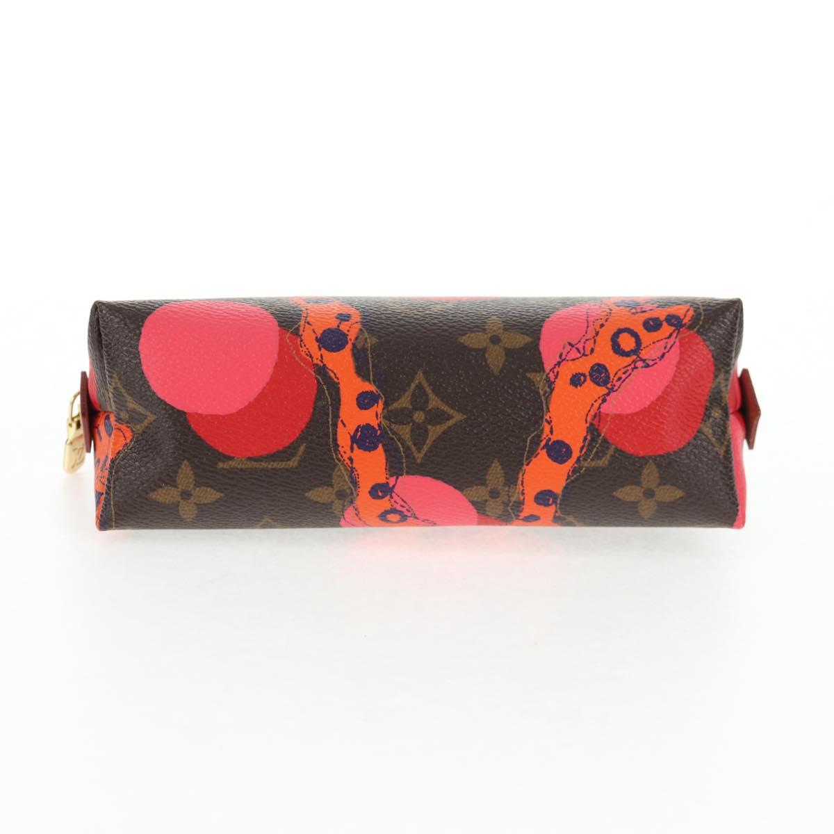 LOUIS VUITTON Monogram La Mage Pochette Cosmetic PM Red M50291 LV Auth 142994M