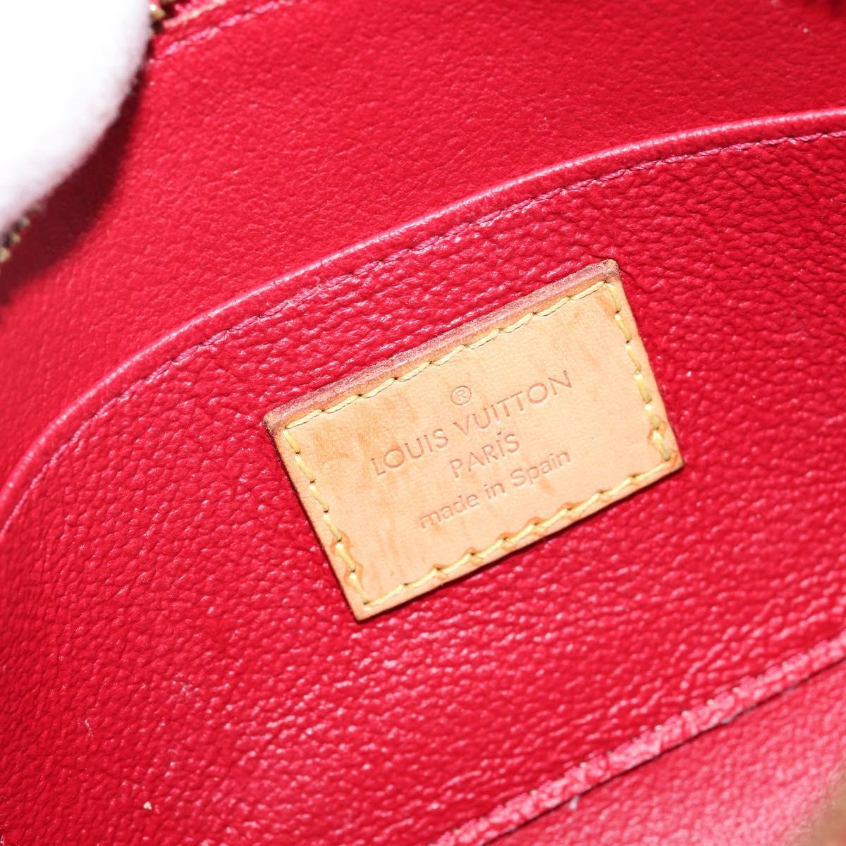 LOUIS VUITTON Vernis Rayure Pochette Cosmetic Pomme D'amour M91721 Auth 142996