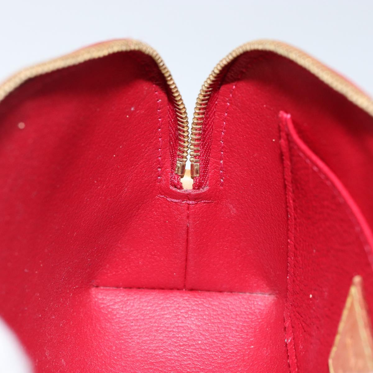 LOUIS VUITTON Vernis Rayure Pochette Cosmetic Pomme D'amour M91721 Auth 142996