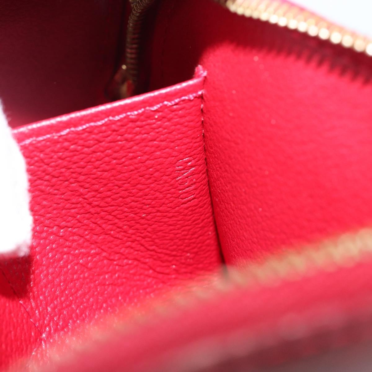 LOUIS VUITTON Vernis Rayure Pochette Cosmetic Pomme D'amour M91721 Auth 142996