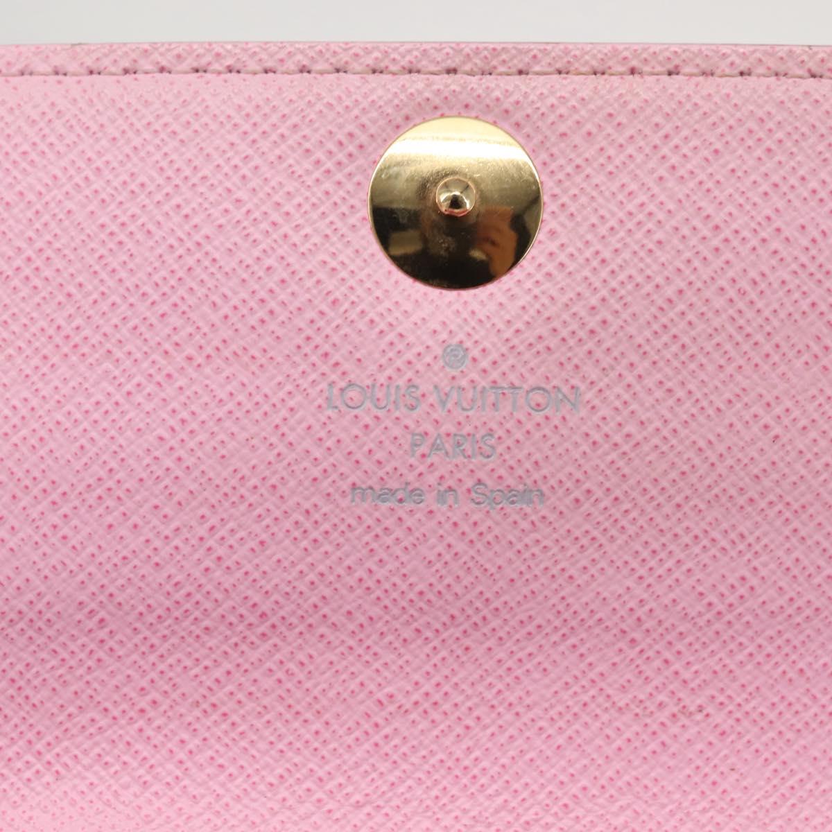 LOUIS VUITTON Multicolor Portefeuille Sarah Wallet White M93532 LV Auth 143004