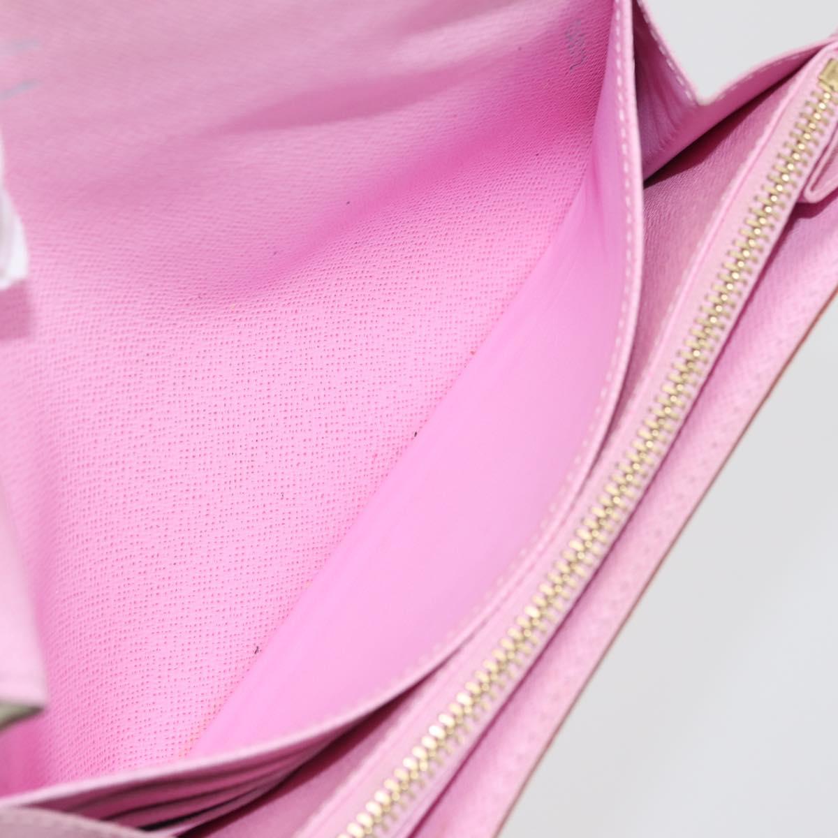 LOUIS VUITTON Multicolor Portefeuille Sarah Wallet White M93532 LV Auth 143004