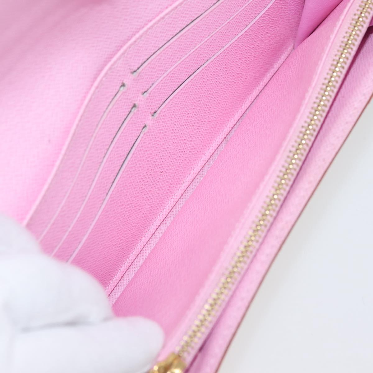 LOUIS VUITTON Multicolor Portefeuille Sarah Wallet White M93532 LV Auth 143004