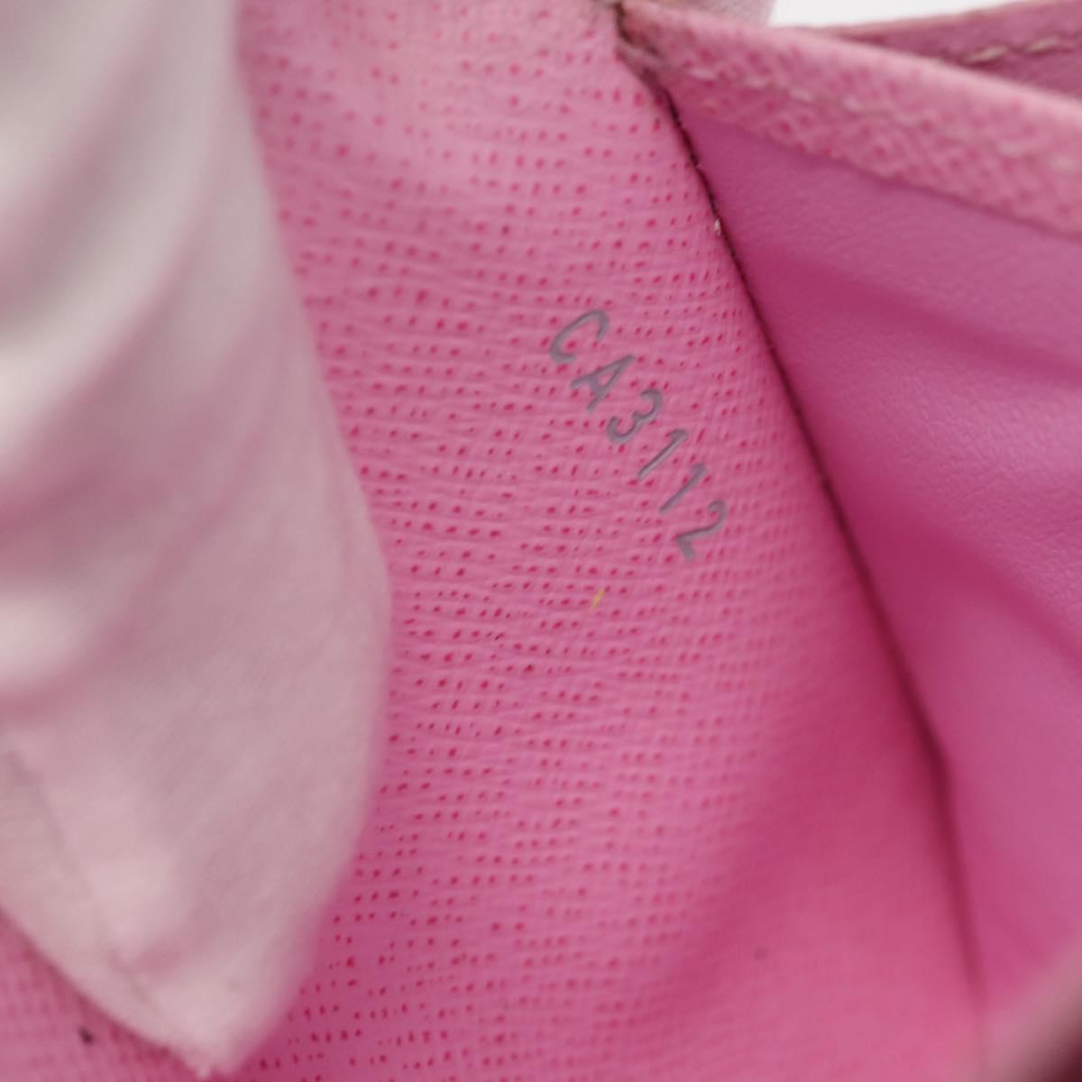 LOUIS VUITTON Multicolor Portefeuille Sarah Wallet White M93532 LV Auth 143004