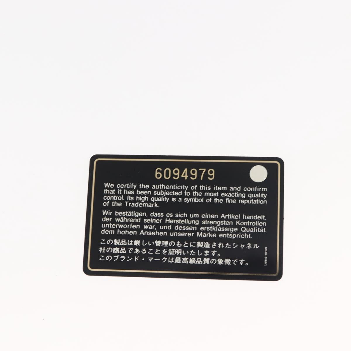 CHANEL Chain Compact Wallet Satin Black CC Auth 143013