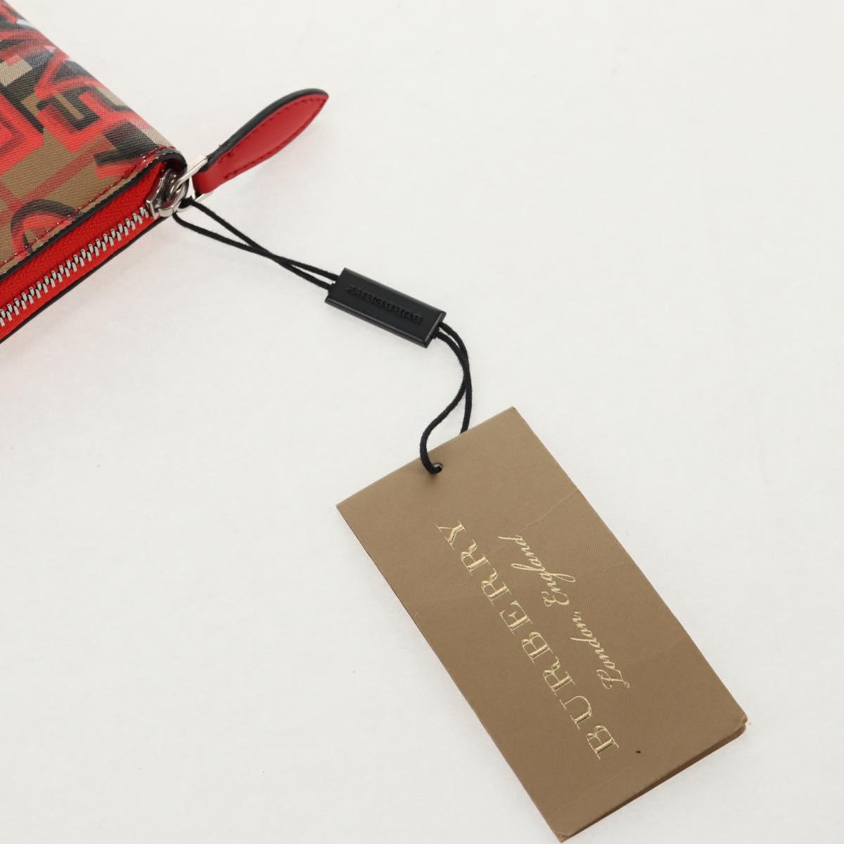 BURBERRY Nova Check Graffiti Long Wallet PVC Beige Auth 143015M