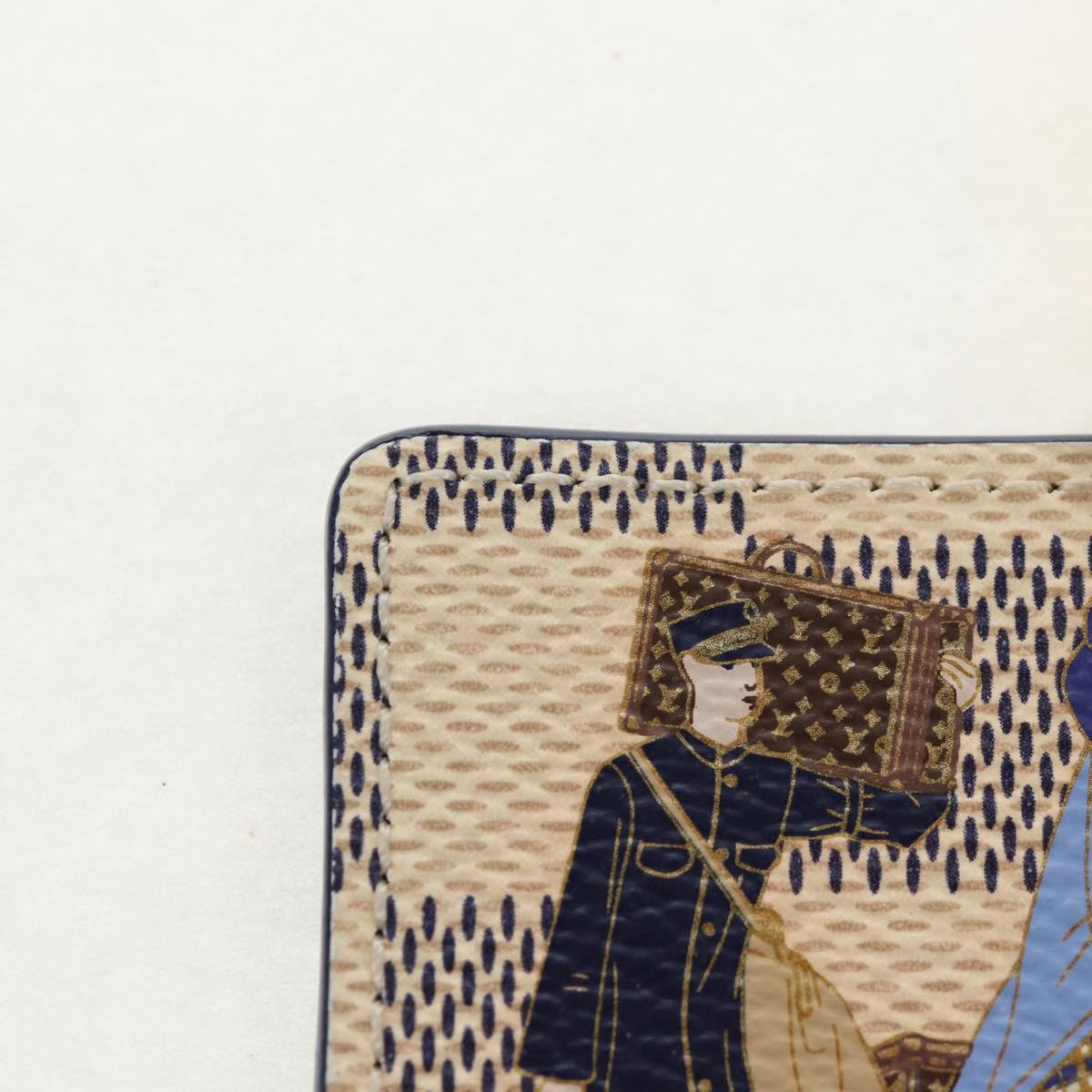 LOUIS VUITTON Damier Azur Porte Cles Illustrious Room Charm M66943 Auth 143019V