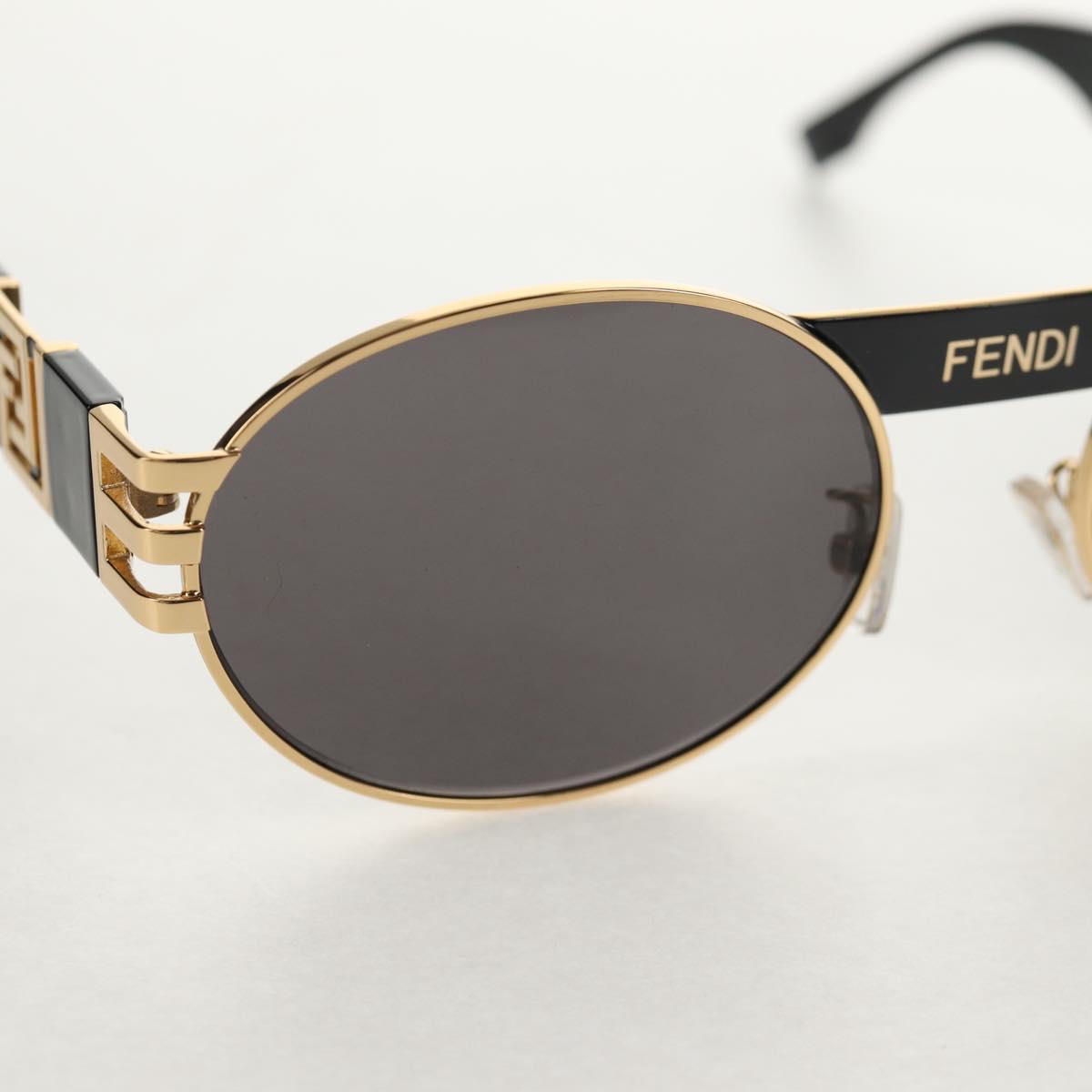 FENDI Fenderche Versace Collaboration Sunglasses metal Black Auth 143020M