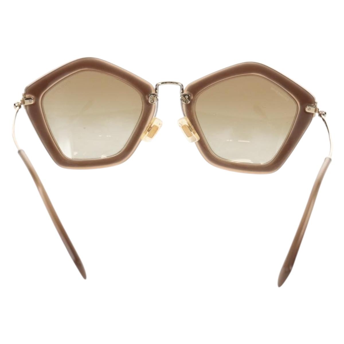 Miu Miu Sunglasses metal Beige Auth 143021M