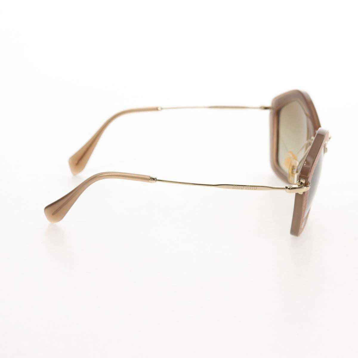 Miu Miu Sunglasses metal Beige Auth 143021M