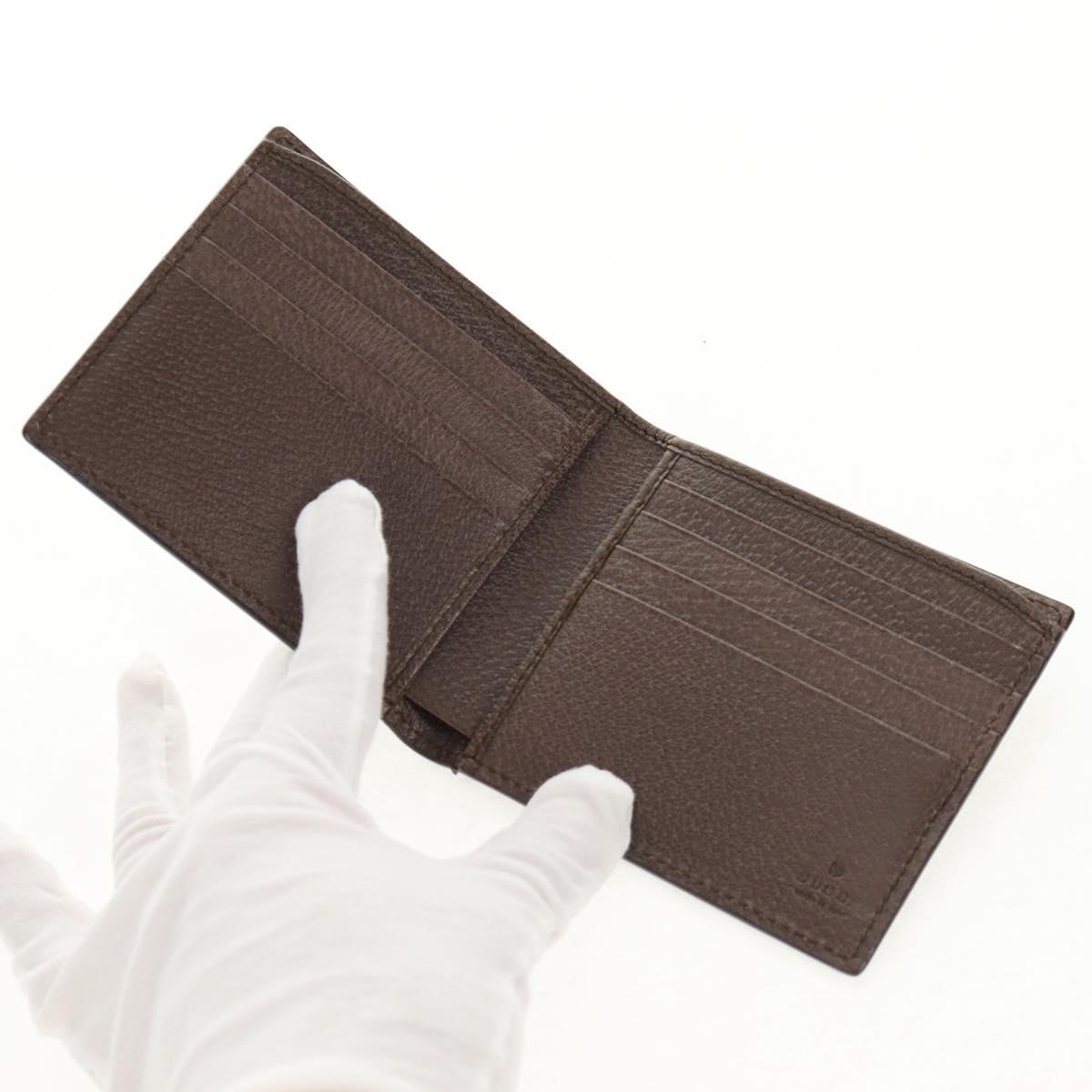 GUCCI GG Supreme Wallet PVC Beige Auth 143023M