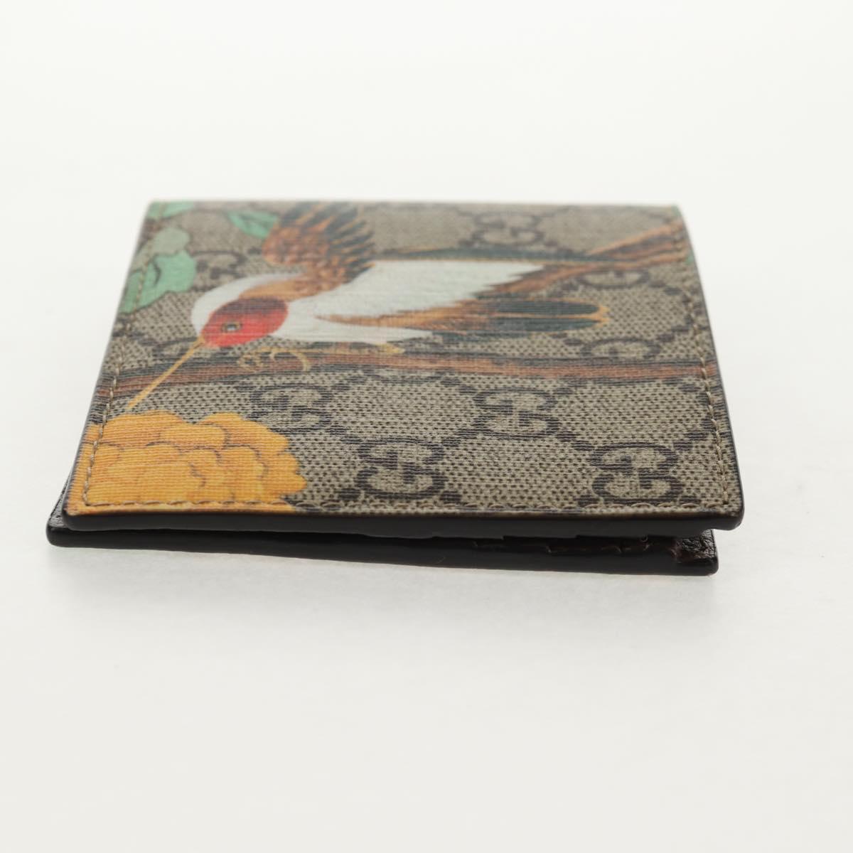 GUCCI GG Supreme Wallet PVC Beige Auth 143023M