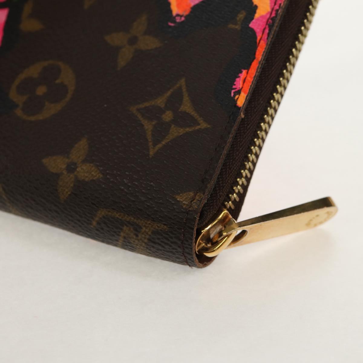 LOUIS VUITTON Monogram Rose Zippy Wallet Long Wallet M93579 LV Auth 143027V