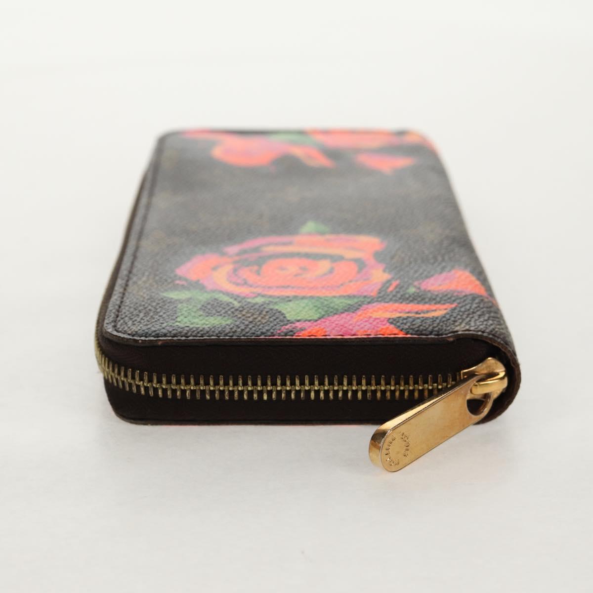 LOUIS VUITTON Monogram Rose Zippy Wallet Long Wallet M93579 LV Auth 143027V