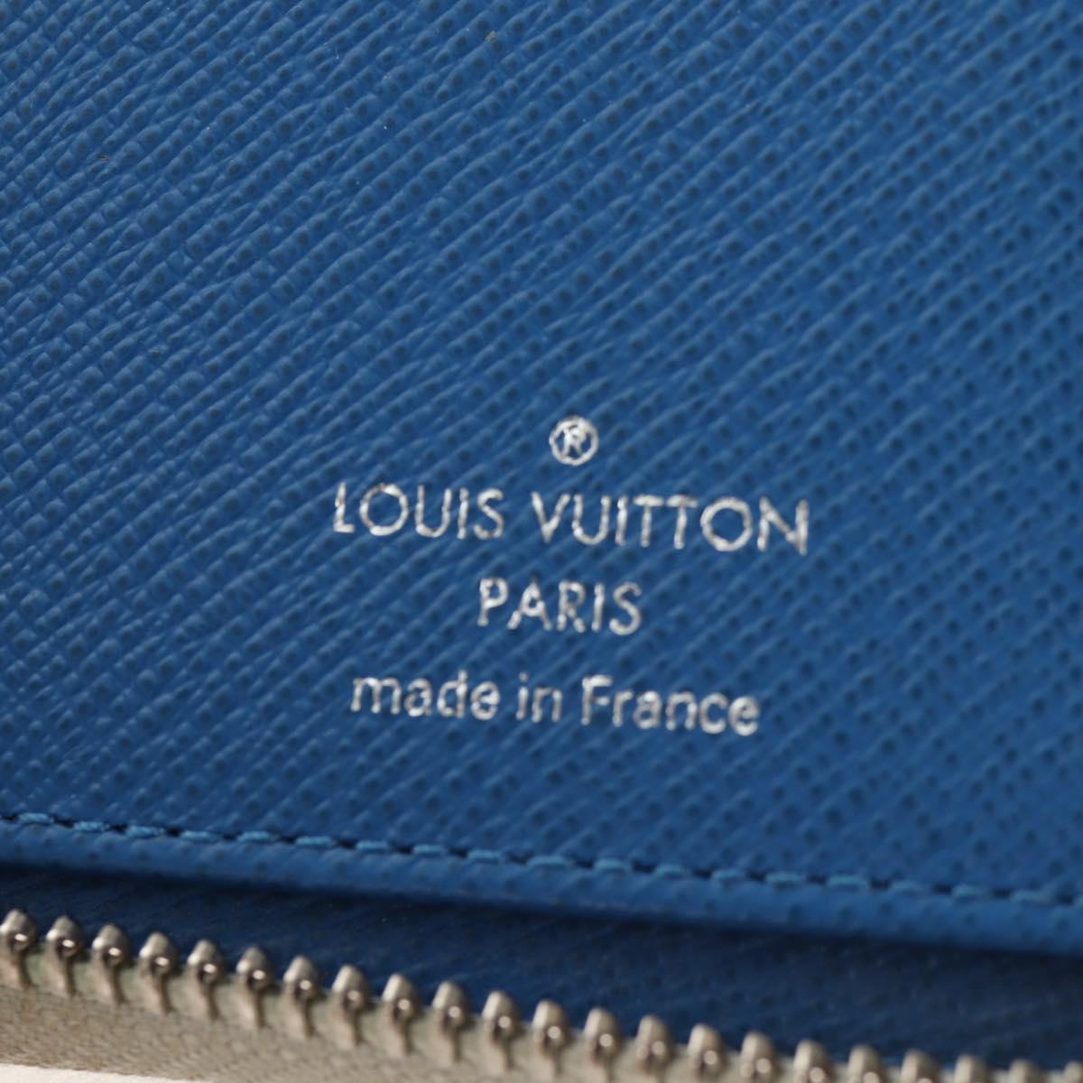 LOUIS VUITTON Monogram Watercolor Zippy Wallet Vertical Blue M80499 Auth 143028A