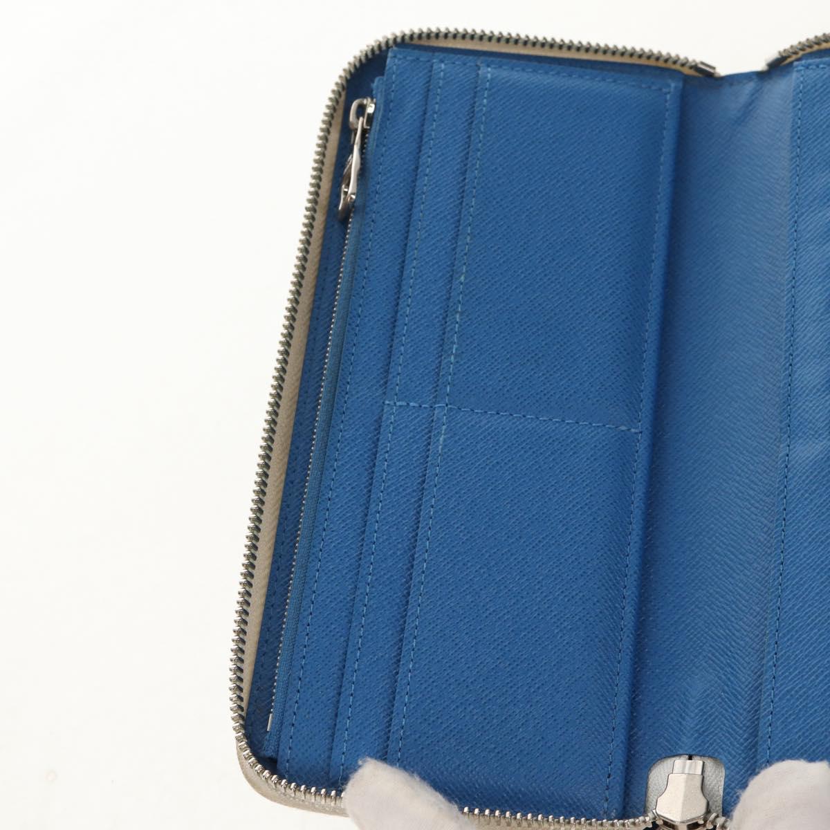 LOUIS VUITTON Monogram Watercolor Zippy Wallet Vertical Blue M80499 Auth 143028A